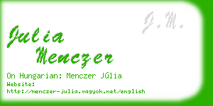 julia menczer business card